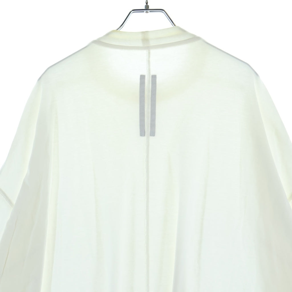 Rick Owens DRKSHDW(リックオウエンス ダークシャドウ) 24SS LIDO TOMMY T オーバーサイズ トミー 半袖Tシャツ カットソー ホワイト DU01D1259-RN