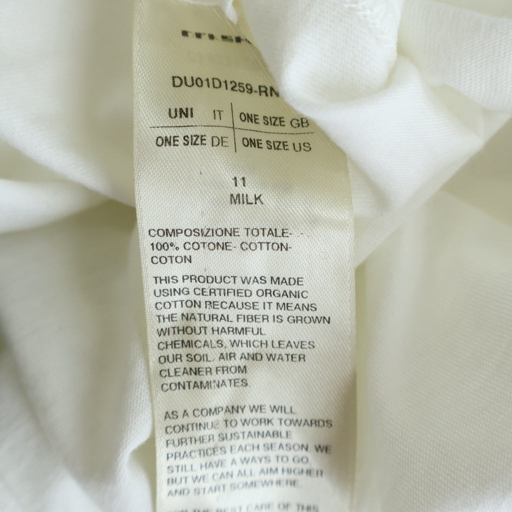 Rick Owens DRKSHDW(リックオウエンス ダークシャドウ) 24SS LIDO TOMMY T オーバーサイズ トミー 半袖Tシャツ カットソー ホワイト DU01D1259-RN