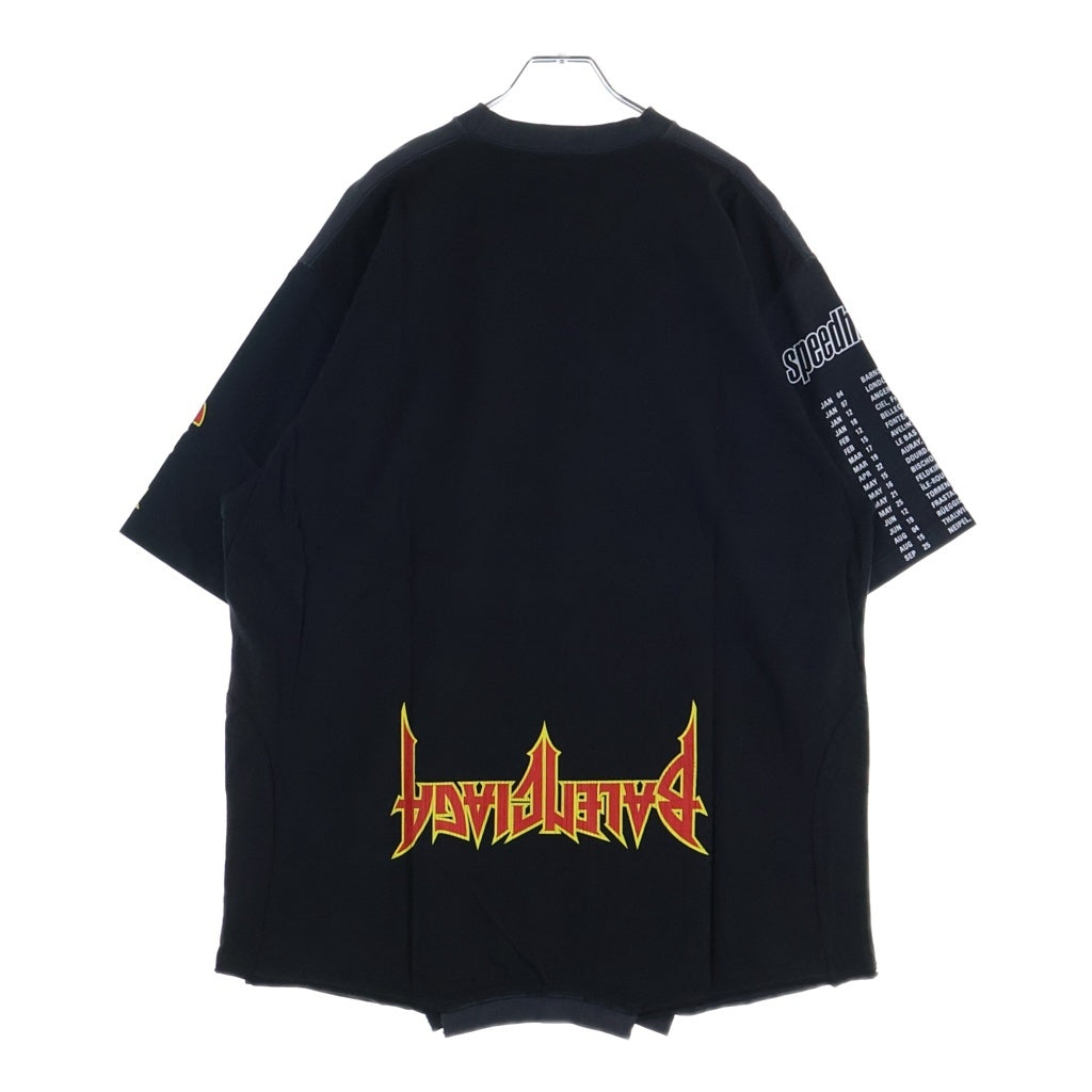 BALENCIAGA(バレンシアガ) 22SS Speed Hunter Upside Down Oversized Tee スピードハンター アップサイドダウン オーバーサイズ 半袖Tシャツ ブラック 698811 TMVC9