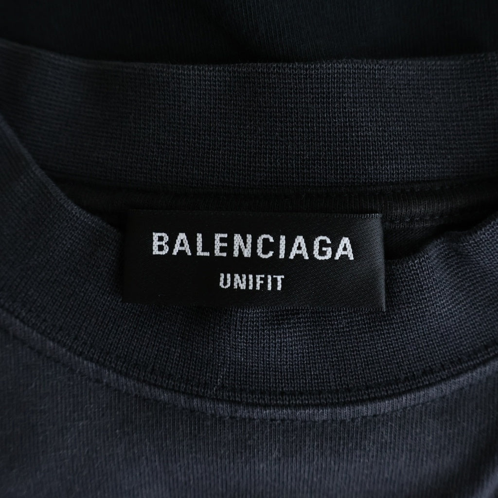 BALENCIAGA(バレンシアガ) 22SS Speed Hunter Upside Down Oversized Tee スピードハンター アップサイドダウン オーバーサイズ 半袖Tシャツ ブラック 698811 TMVC9