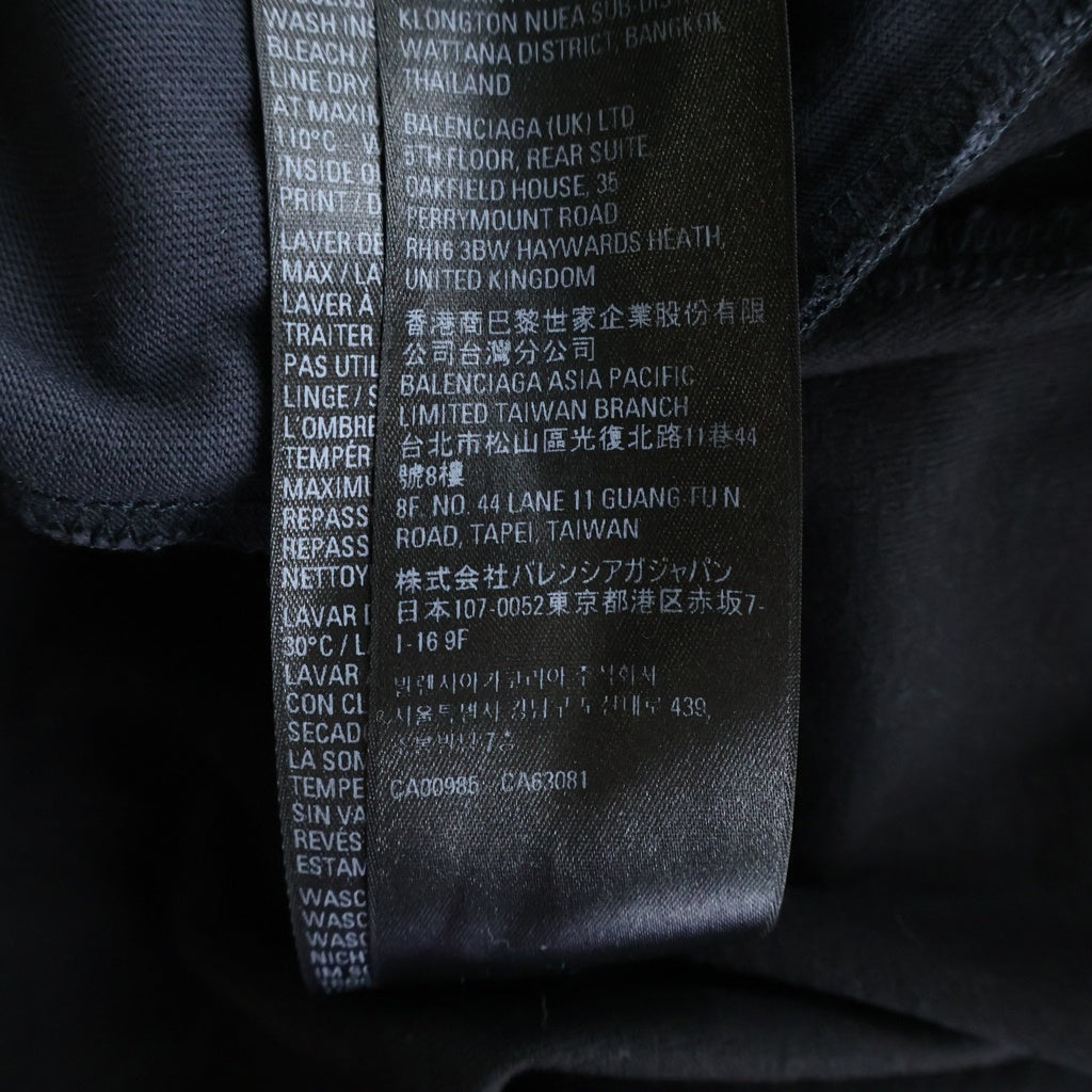BALENCIAGA(バレンシアガ) 22SS Speed Hunter Upside Down Oversized Tee スピードハンター アップサイドダウン オーバーサイズ 半袖Tシャツ ブラック 698811 TMVC9