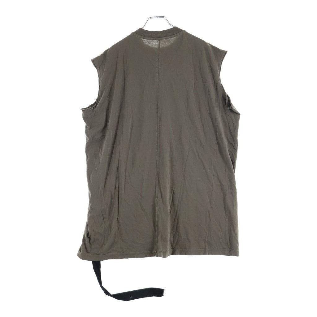 Rick Owens DRKSHDW(リックオウエンス ダークシャドウ) 24SS TARP タープ オーバーサイズ ノースリーブ カットソー タンクトップ ブラウン DU01D1158-RN