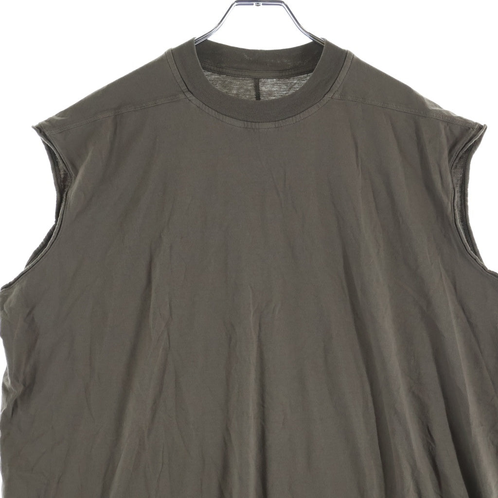 Rick Owens DRKSHDW(リックオウエンス ダークシャドウ) 24SS TARP タープ オーバーサイズ ノースリーブ カットソー タンクトップ ブラウン DU01D1158-RN