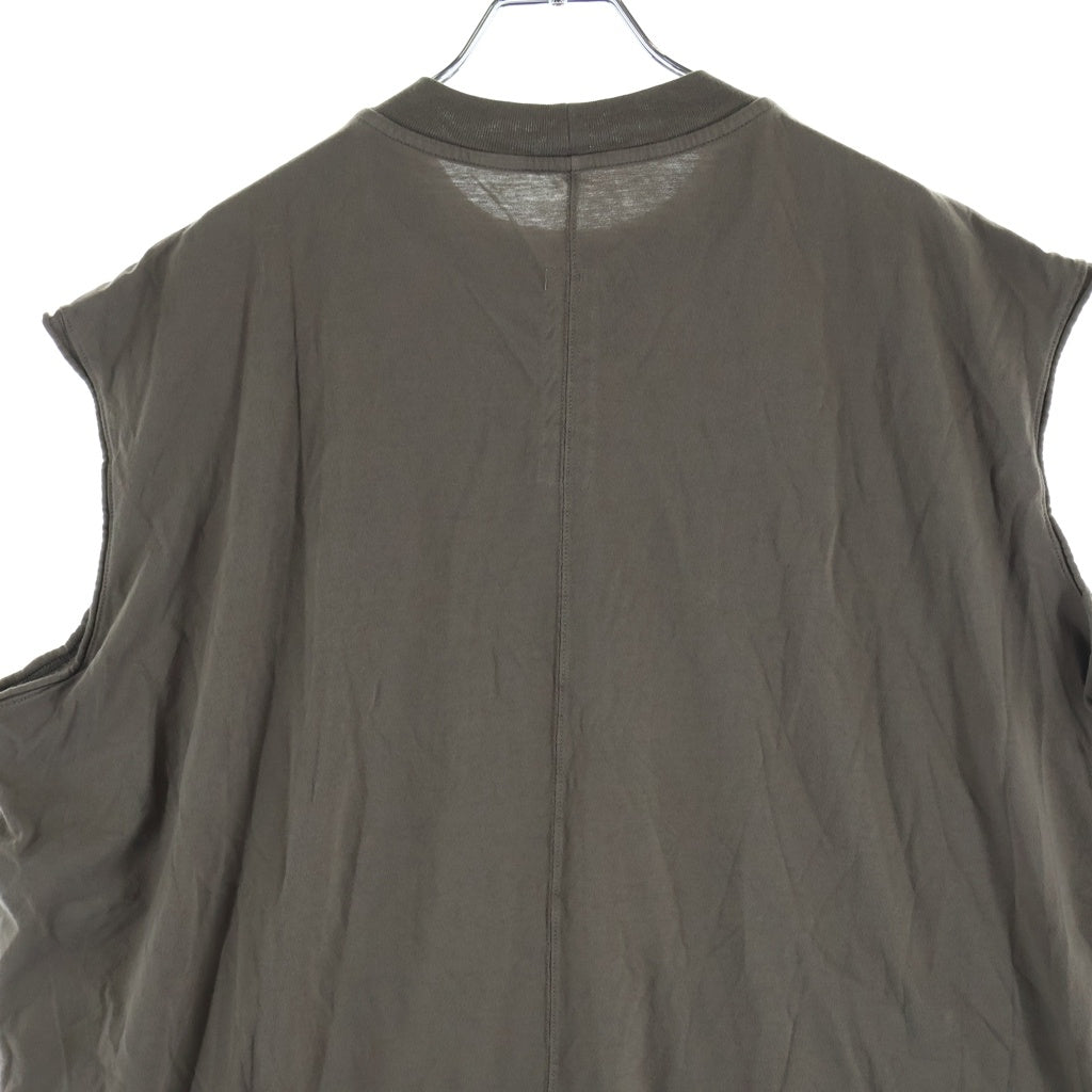 Rick Owens DRKSHDW(リックオウエンス ダークシャドウ) 24SS TARP タープ オーバーサイズ ノースリーブ カットソー タンクトップ ブラウン DU01D1158-RN
