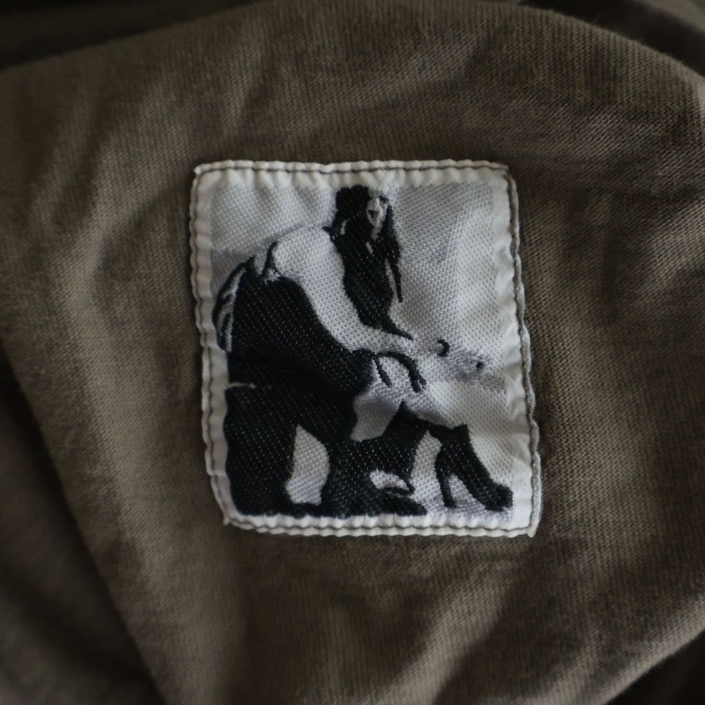 Rick Owens DRKSHDW(リックオウエンス ダークシャドウ) 24SS TARP タープ オーバーサイズ ノースリーブ カットソー タンクトップ ブラウン DU01D1158-RN