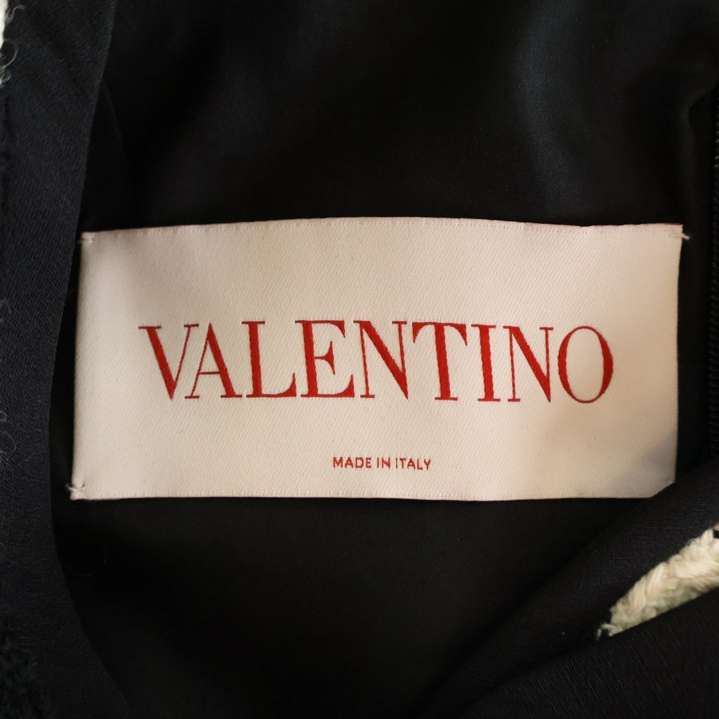 VALENTINO(ヴァレンティノ) 25SS Tweed Damier Light Dress ツイード ダミエ ライト ドレス ワンピース ブラック/ホワイト 6B3VAEV290K レディース