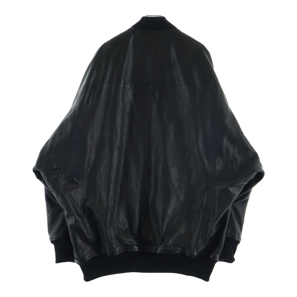 Rick Owens(リックオウエンス) 24AW JUMBO PETER FLIGHT ジャンボピーターフライトレザージャケット ブラック RU02D6795-LNV