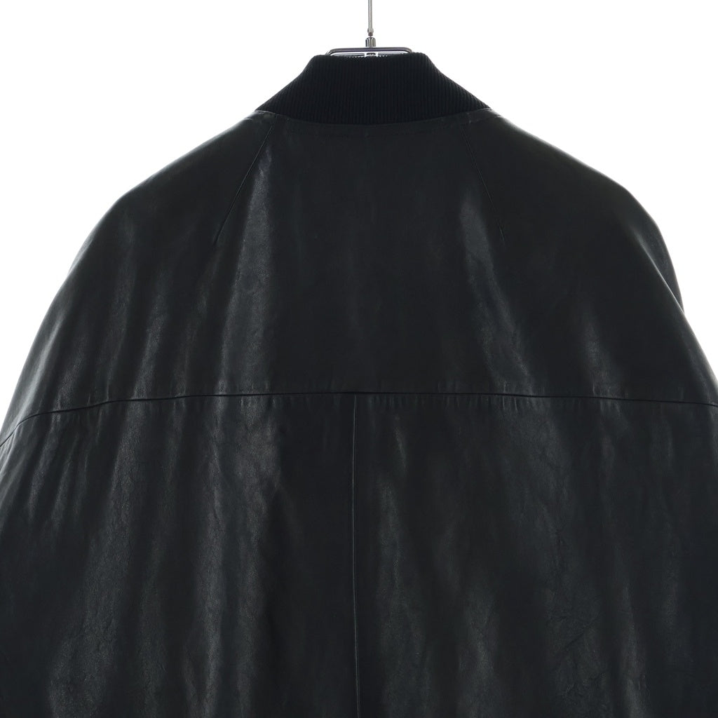Rick Owens(リックオウエンス) 24AW JUMBO PETER FLIGHT ジャンボピーターフライトレザージャケット ブラック RU02D6795-LNV