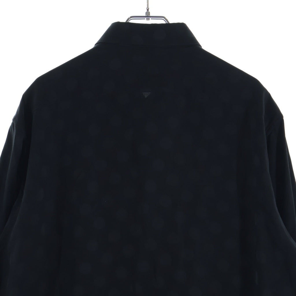 SAINT LAURENT PARIS(サンローランパリ) Polka Dot Silk L/S Shirt ポルカドット シルク 長袖シャツ ブラック 646850 Y1I44