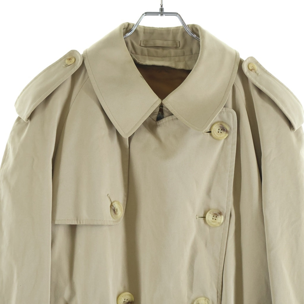 Acuascutum(アクアスキュータム) 70~80S VINTAGE ヴィンテージ 裏地チェック柄 ベルトデザイン トレンチコート ベージュ