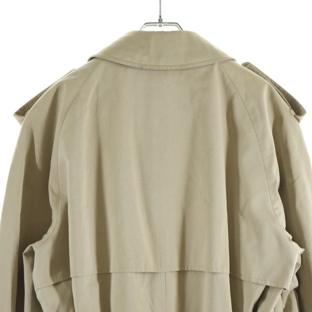 Acuascutum(アクアスキュータム) 70~80S VINTAGE ヴィンテージ 裏地チェック柄 ベルトデザイン トレンチコート ベージュ