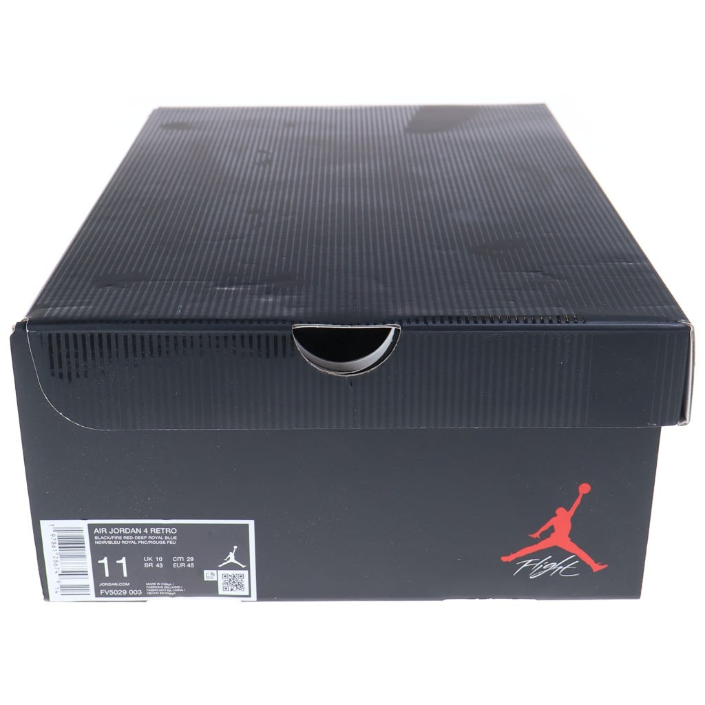 NIKE(ナイキ) JORDAN 4 RARE AIR GOLD LETTERING エアジョーダン4 レアエア ゴールドレタリング ローカットスニーカー ブラック/ブルー/レッド US11/29cm FV5029-003
