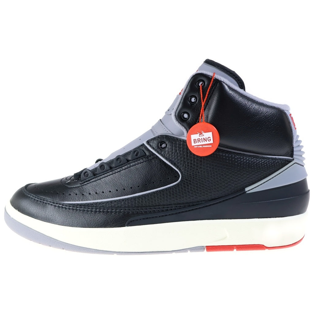NIKE(ナイキ) AIR JORDAN 2 RETRO BLACK CEMENT エアジョーダン2 レトロ ブラックセメント ハイカットスニーカー ブラック/レッド US10.5/28.5cm DR8884-001