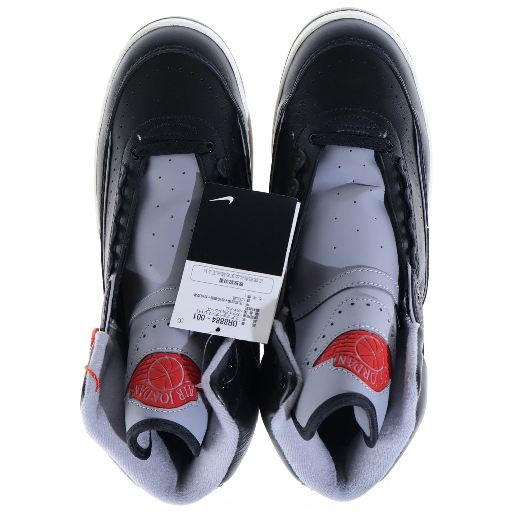 NIKE(ナイキ) AIR JORDAN 2 RETRO BLACK CEMENT エアジョーダン2 レトロ ブラックセメント ハイカットスニーカー ブラック/レッド US10.5/28.5cm DR8884-001