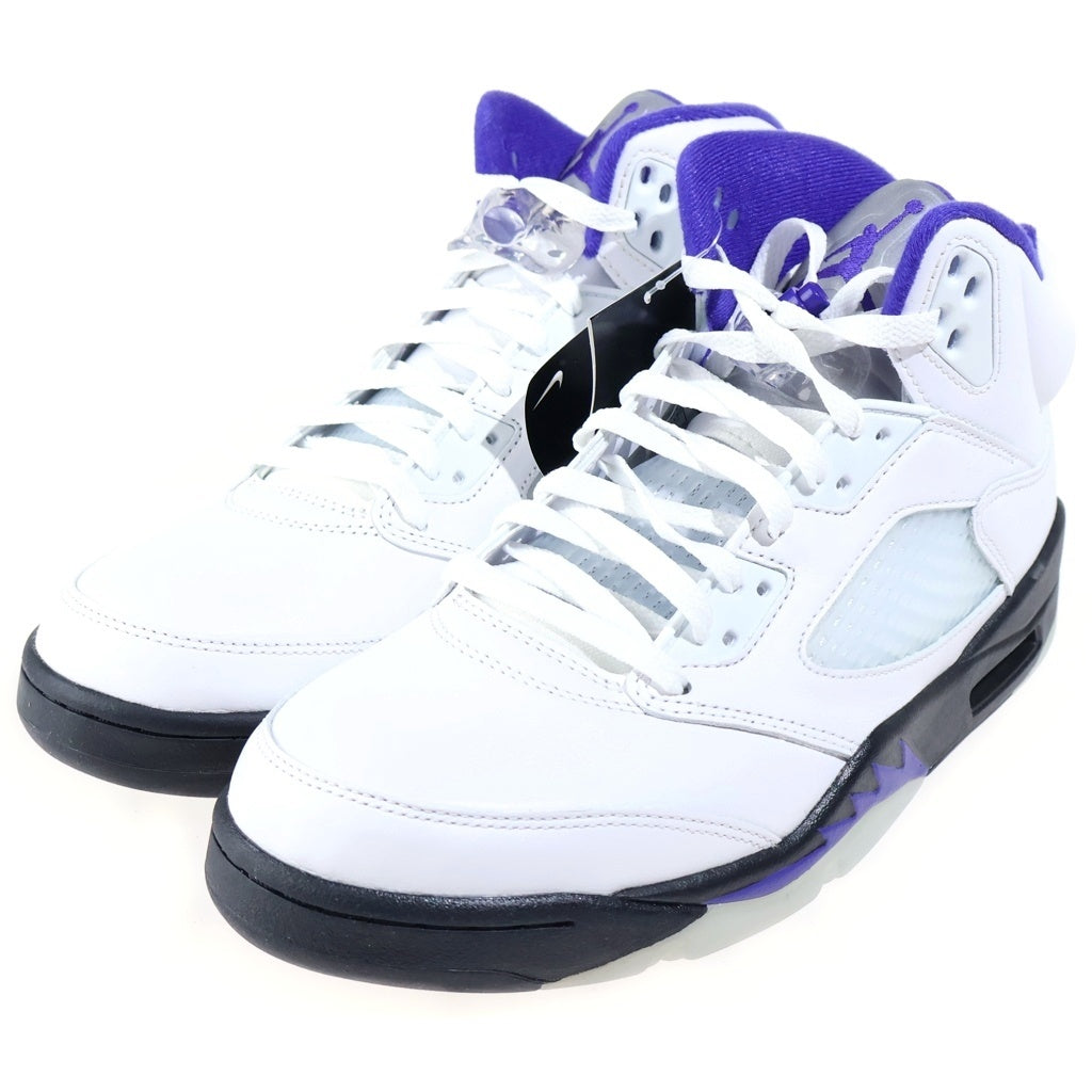 NIKE(ナイキ) AIR JORDAN 5 DARK CONCORD エアジョーダン5 ダークコンコルド ハイカットスニーカー ホワイト/パープル US10.5/28.5cm DD0587-141