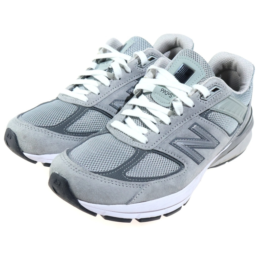 New Balance(ニューバランス) 990V5 スウェード メッシュ ローカットスニーカー グレー US8.5/26.5cm M990GL5