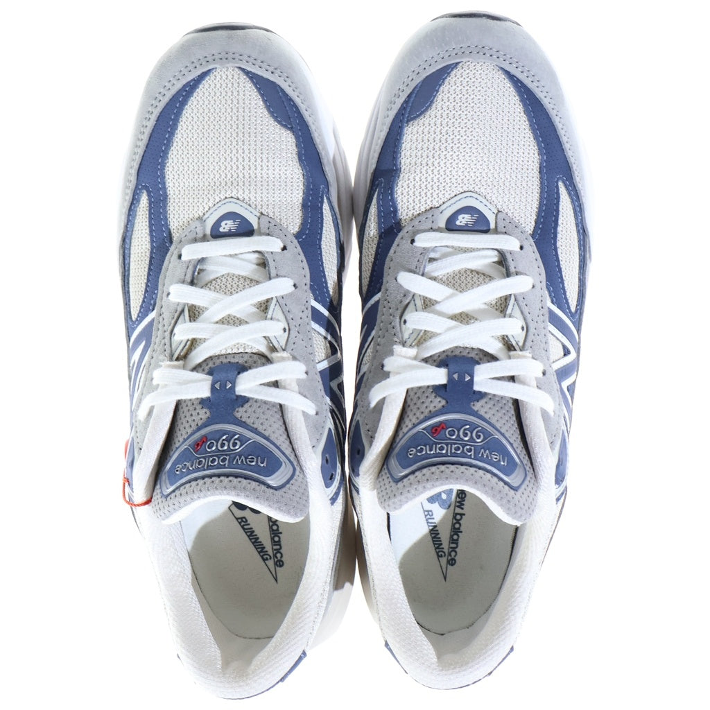 New Balance(ニューバランス) 990V6 スウェード メッシュ ローカットスニーカー グレー/ネイビー US8.5/26.5cm U990TC6