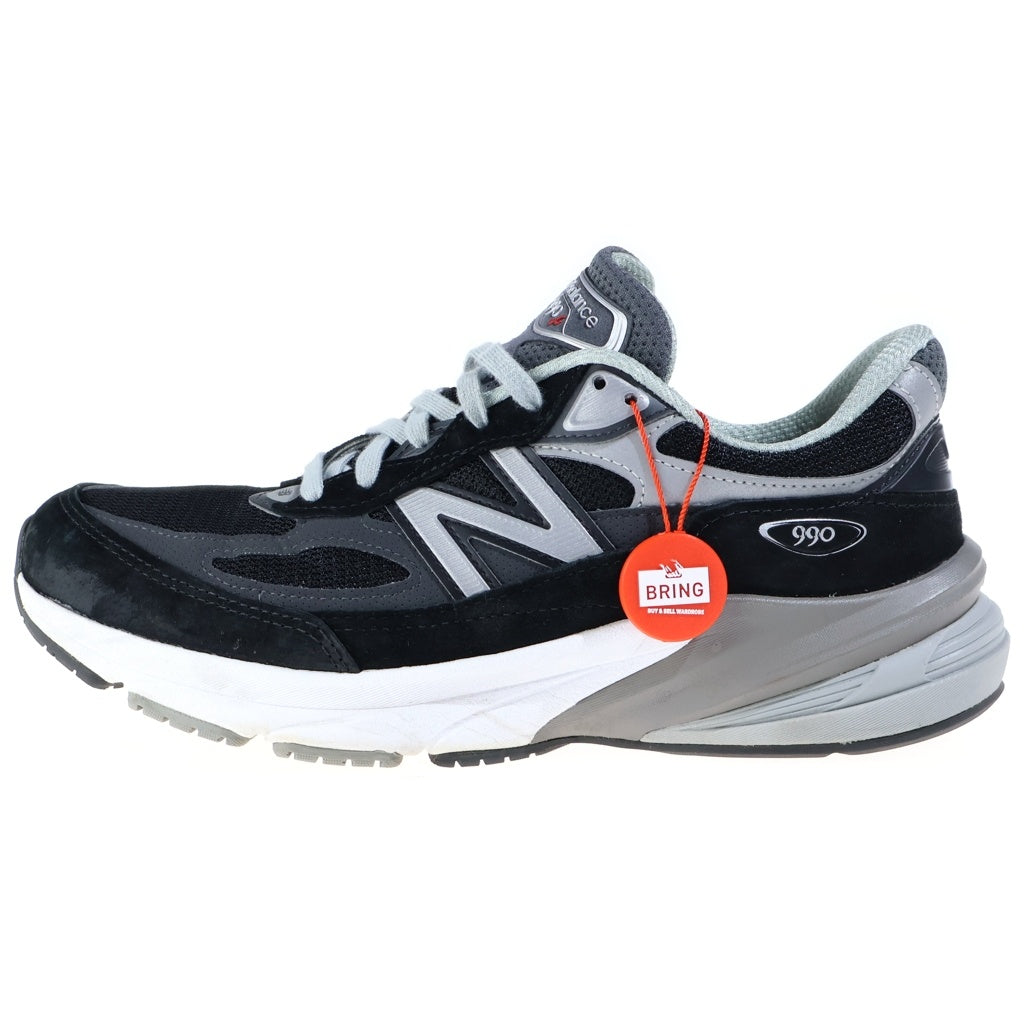 New Balance(ニューバランス) HEEL NB LOGO メッシュ ローカットスニーカー ブラック US8.5/26.5cm M990BK6