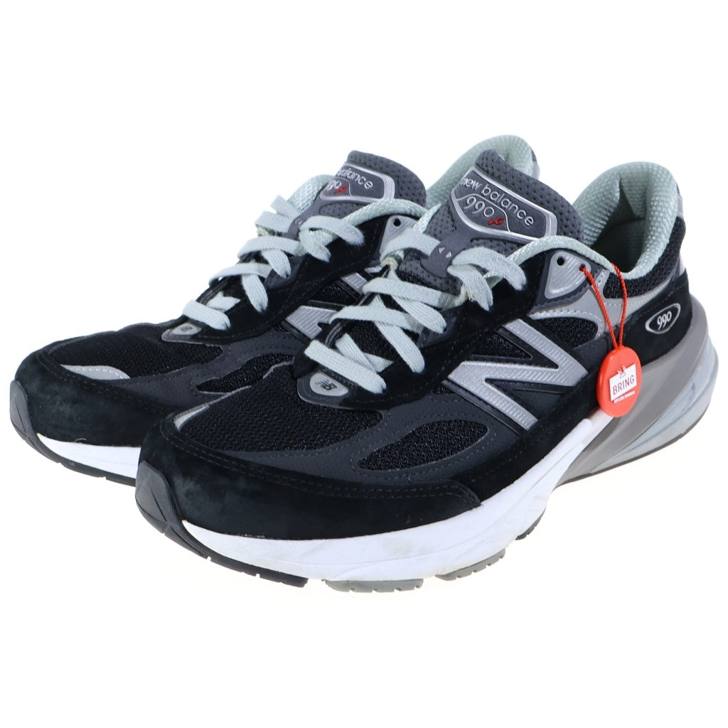 New Balance(ニューバランス) HEEL NB LOGO メッシュ ローカットスニーカー ブラック US8.5/26.5cm M990BK6