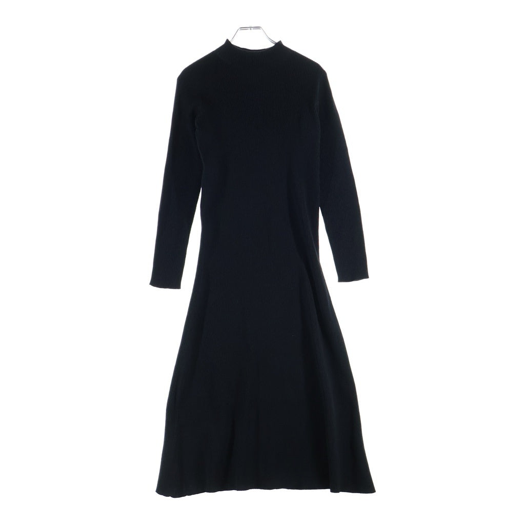 CFCL(シーエフシーエル) PORTRAIT DRESS ポートレートドレス 2 リブフレア ロングワンピース ブラック レディース CF005KH045