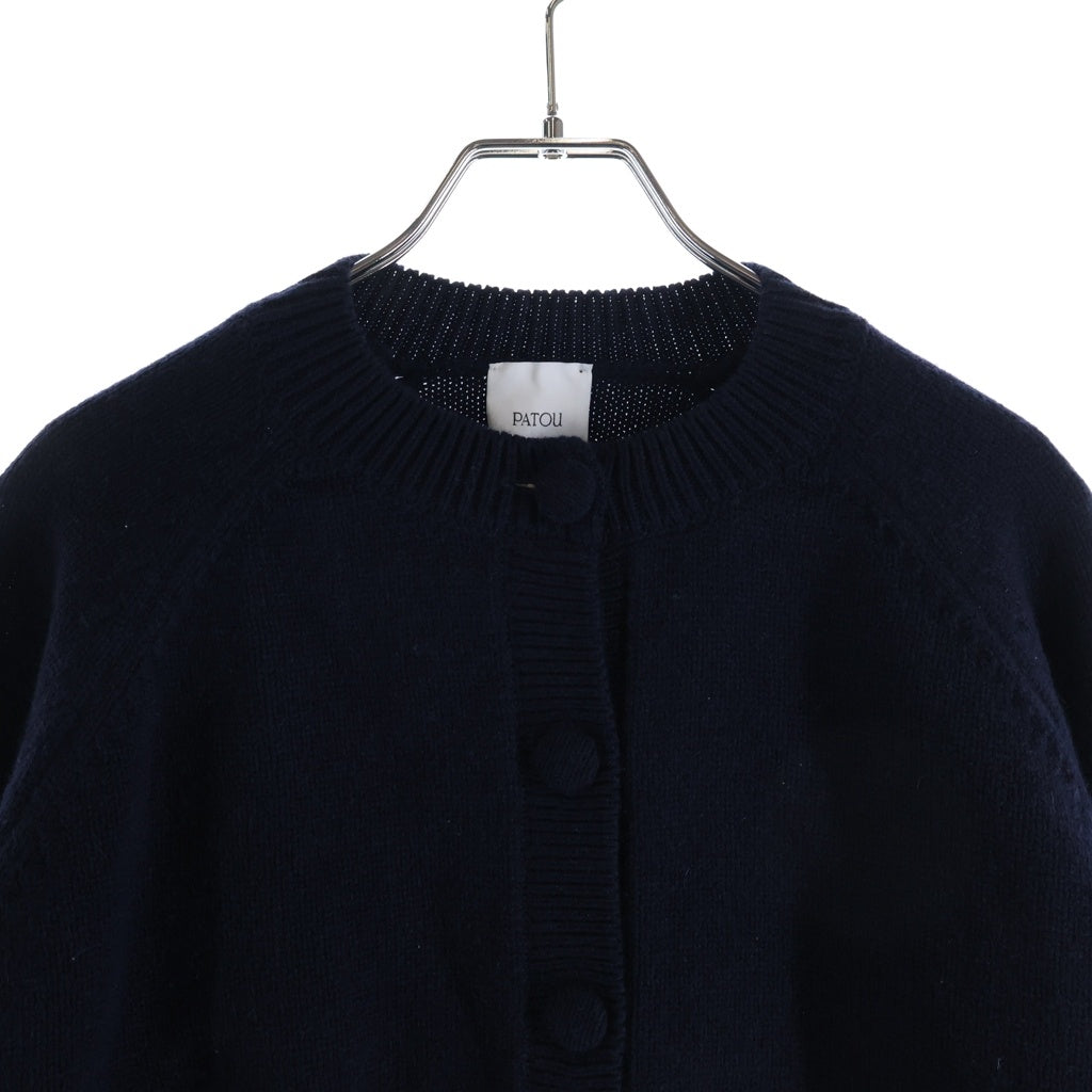 PATOU(パトゥー) ×Moomin ムーミン スノークのおじょうさん ウール混 ニット カーディガン ネイビー レディース 25M0-KN311-8064