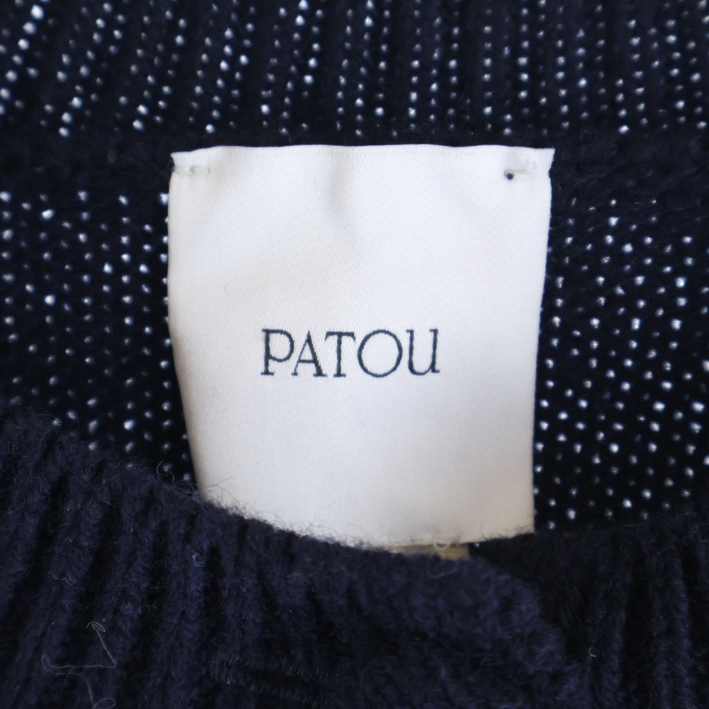 PATOU(パトゥー) ×Moomin ムーミン スノークのおじょうさん ウール混 ニット カーディガン ネイビー レディース 25M0-KN311-8064