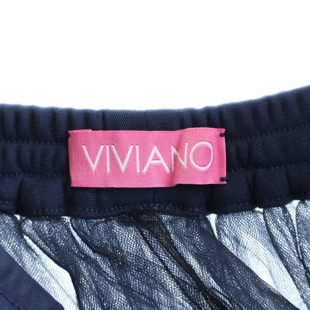 VIVIANO(ヴィヴィアーノ) 24SS アシンメトリー チュール スカート レディース ネイビー VS-SS24-TU02