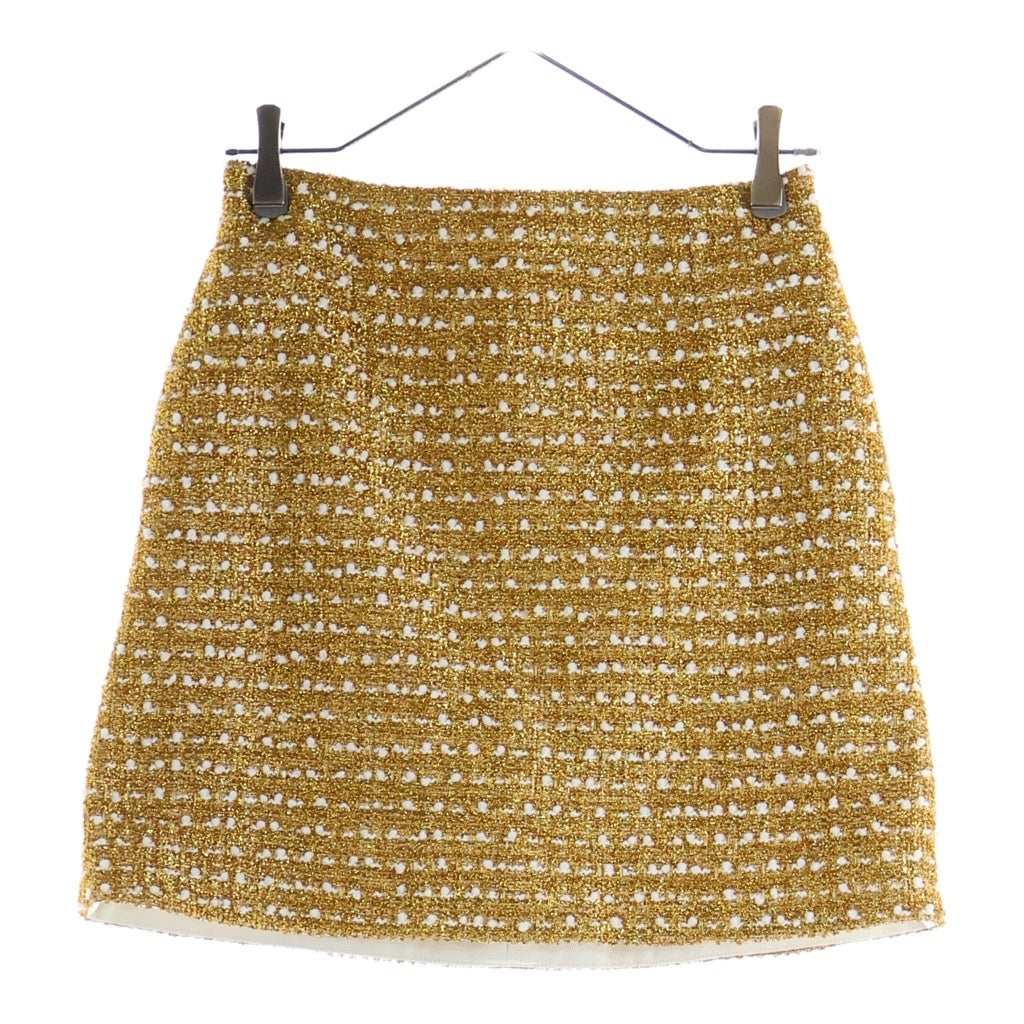 LOUIS VUITTON(ルイヴィトン) 22AW ラメツイード ミニスカート レディース ゴールド RW222B RH3 FNJU86
