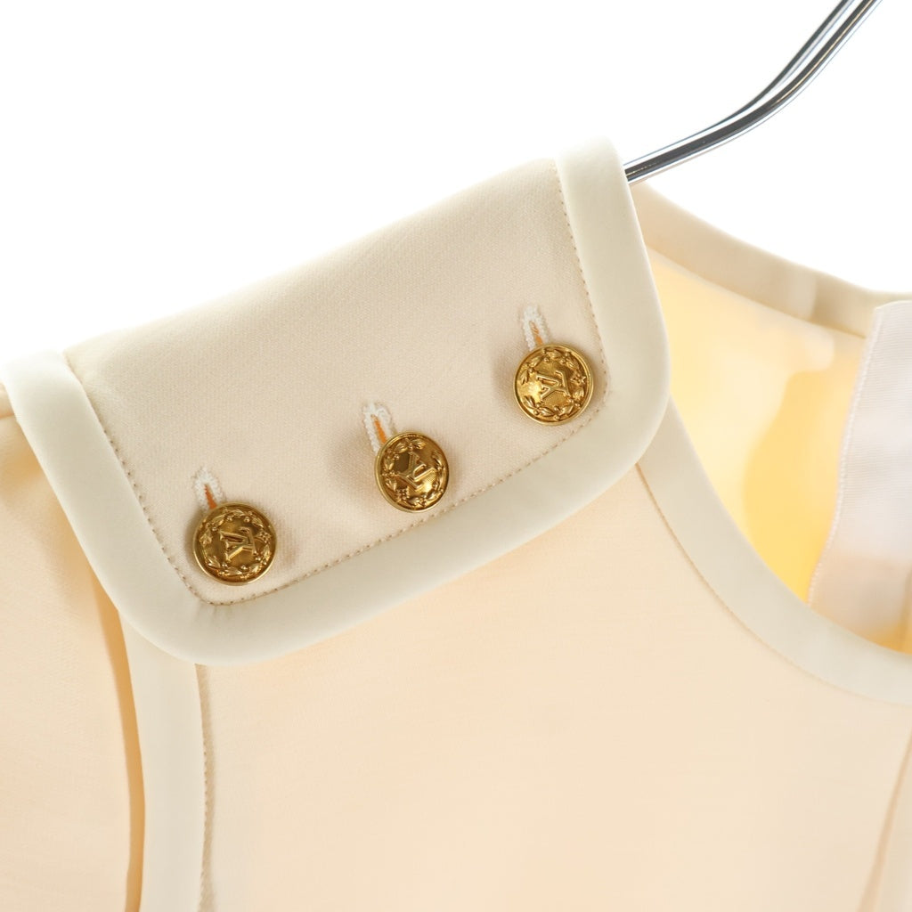 LOUIS VUITTON(ルイヴィトン) 23SS ショルダー金ボタン ワンピース ドレス レディース アイボリー RW231W NQA FODR10