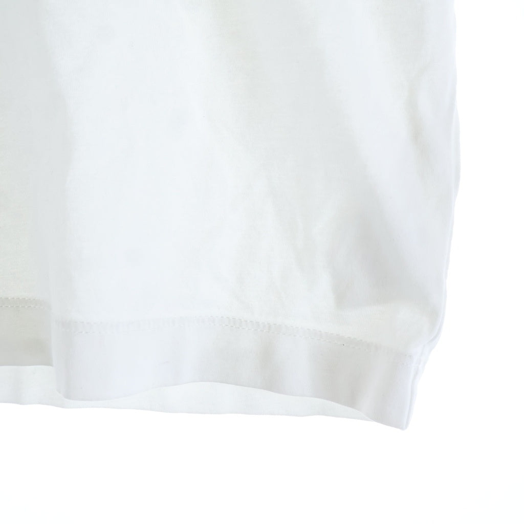 PATOU(パトゥー) ネックロゴ刺繍 クロップド 半袖Tシャツ カットソー ホワイト レディース