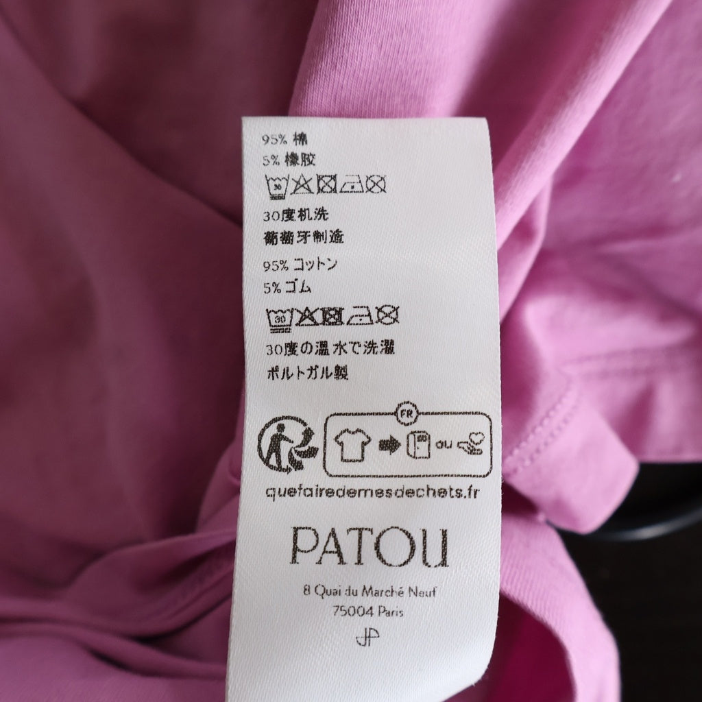 PATOU(パトゥー) クロスドレープデザイン 半袖Tシャツ レディース ピンク