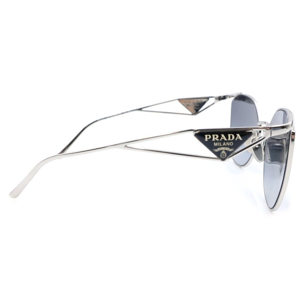 PRADA(プラダ) トライアングルロゴ キャットアイ メタルフレーム サングラス アイウェア メガネ 眼鏡 シルバー SPR 50Z