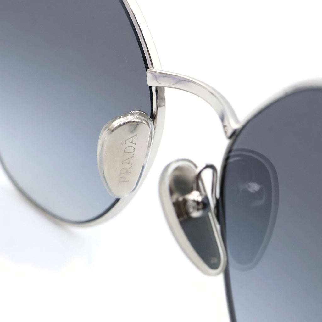 PRADA(プラダ) トライアングルロゴ キャットアイ メタルフレーム サングラス アイウェア メガネ 眼鏡 シルバー SPR 50Z
