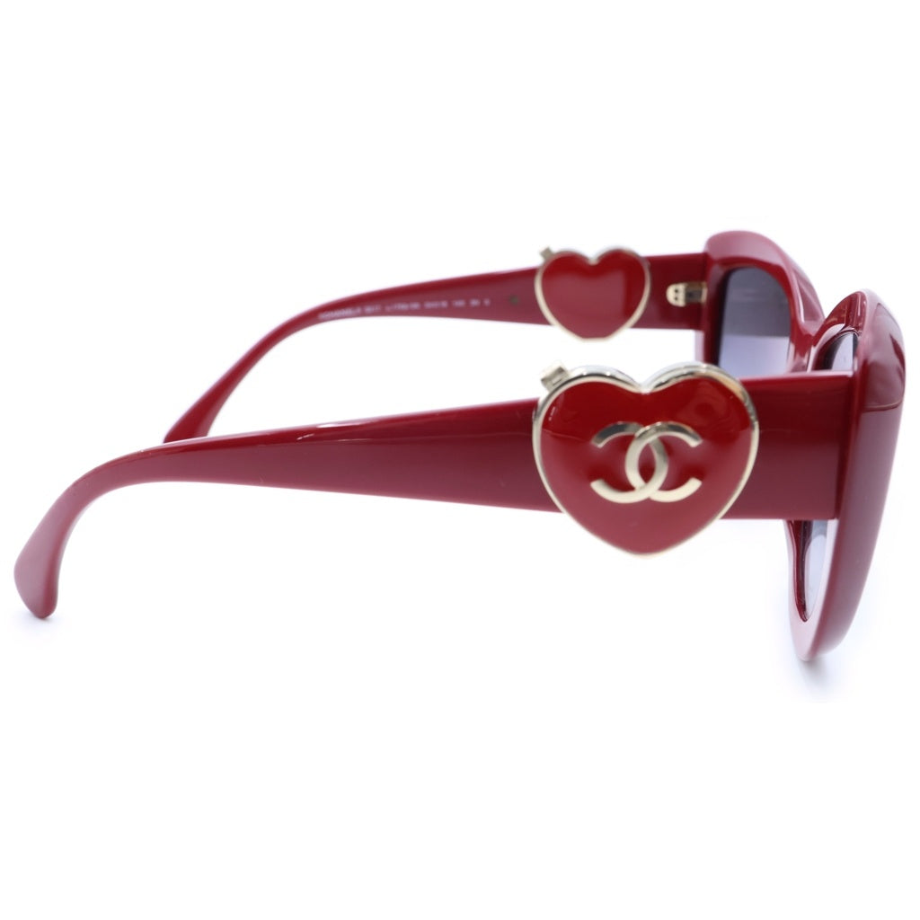 CHANEL(シャネル) サイドハート ココマーク ミラー バタフライ サングラス アイウェア レッド レディース c.1759/S6