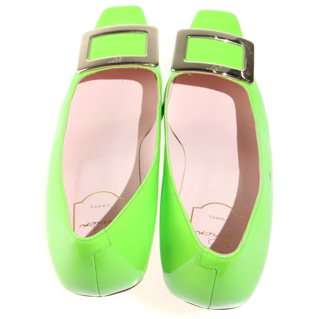Roger Vivier(ロジェヴィヴィエ) プレート パテント ヒールパンプス グリーン レディース