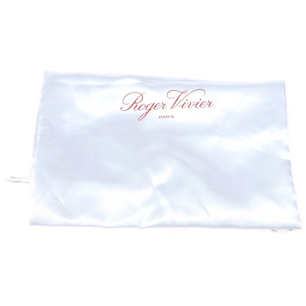 Roger Vivier(ロジェヴィヴィエ) ビジュー装飾 ヒールストラップ オープントゥ ヒールパンプス レディース ブラック