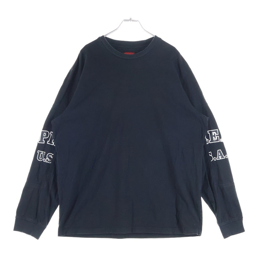 SUPREME(シュプリーム) 20AW Cutout Sleeves L/S カットアウト スリーブ クルーネック 長袖 ロングTシャツ ブラック