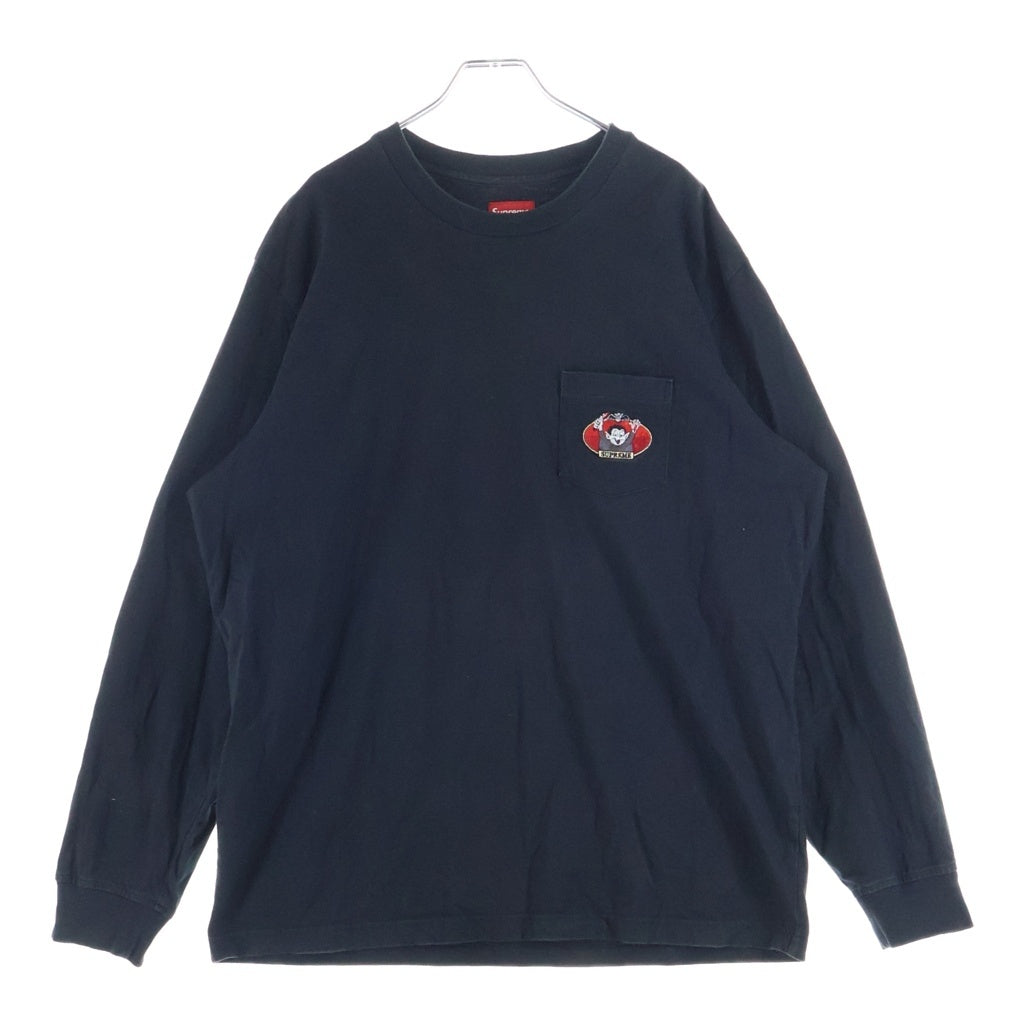 SUPREME(シュプリーム) 21AW Vampire Boy L/S Pocket Tee ヴァンパイア ボーイ エルエス ポケット クルーネック 長袖 ロング Tシャツ ブラック