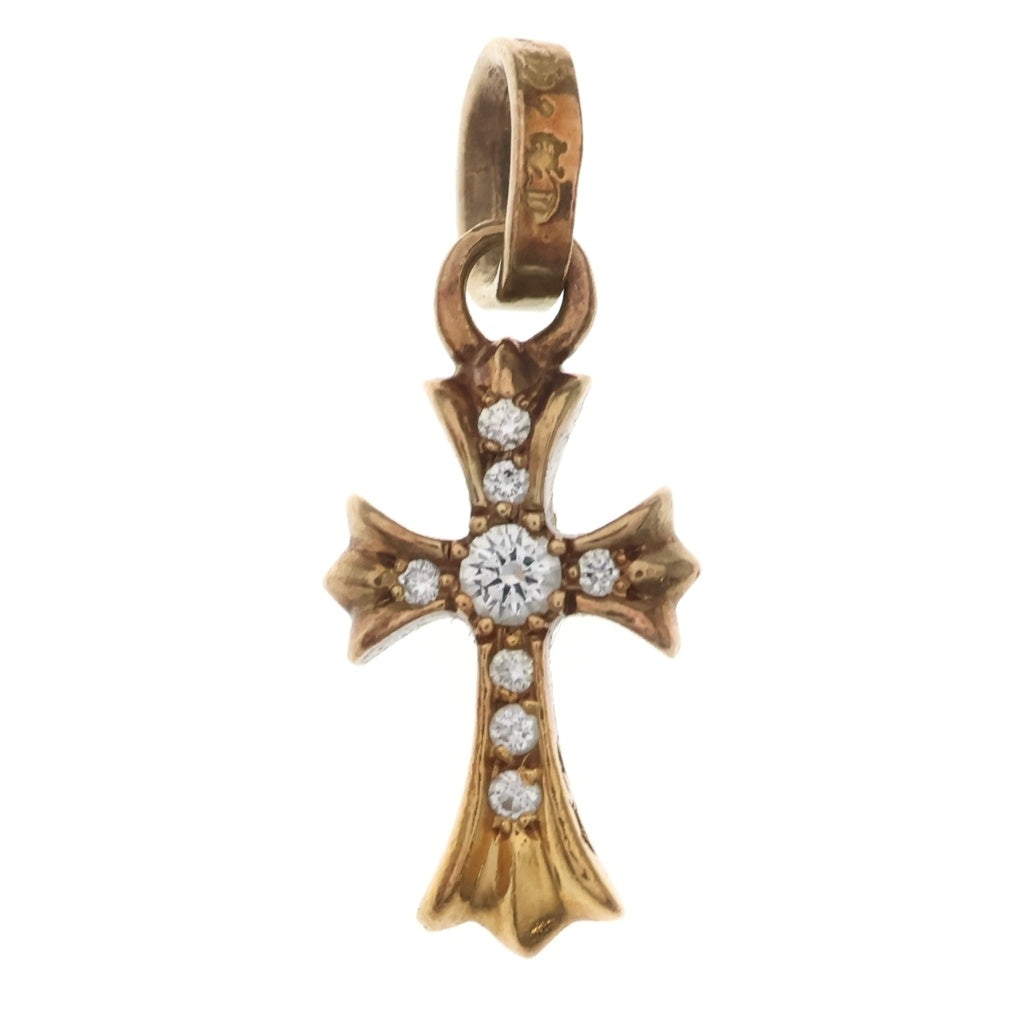 CHROME HEARTS(クロムハーツ) 22K CRS BBYFAT P/DIA ベイビーファットクロス PAVEダイヤ ペンダントトップ ゴールド BCA035