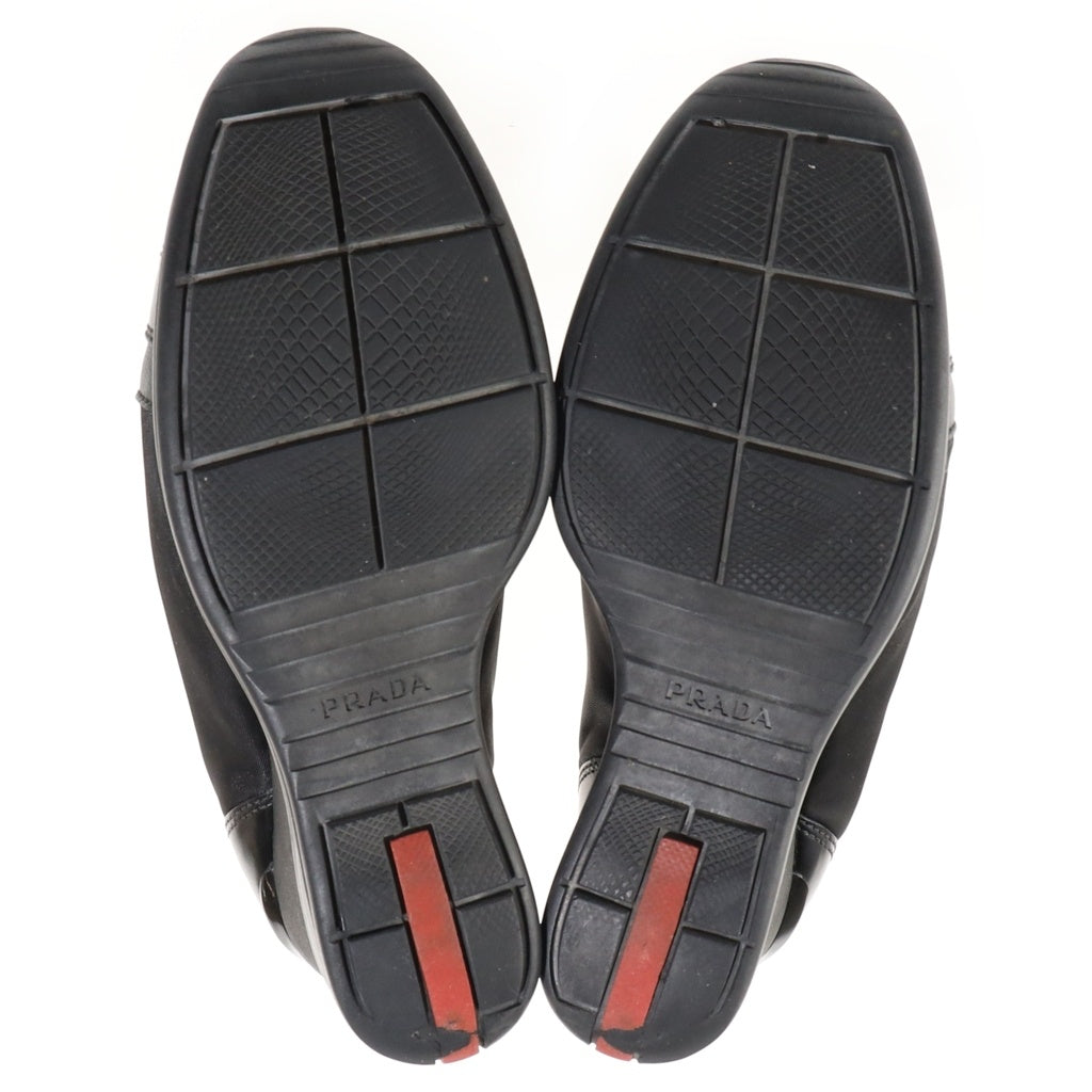 PRADA(プラダ) CALZATURE DONNA ウェッジソールスニーカー ナイロン切り替え ヒール ブラック 3EZ029 レディース