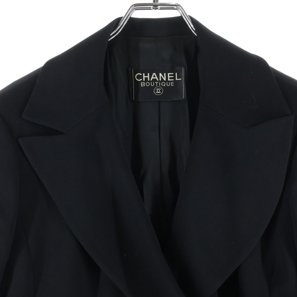 CHANEL(シャネル) ヴィンテージ ココボタン ダブルブレスト テーラードジャケット ブラック レディース