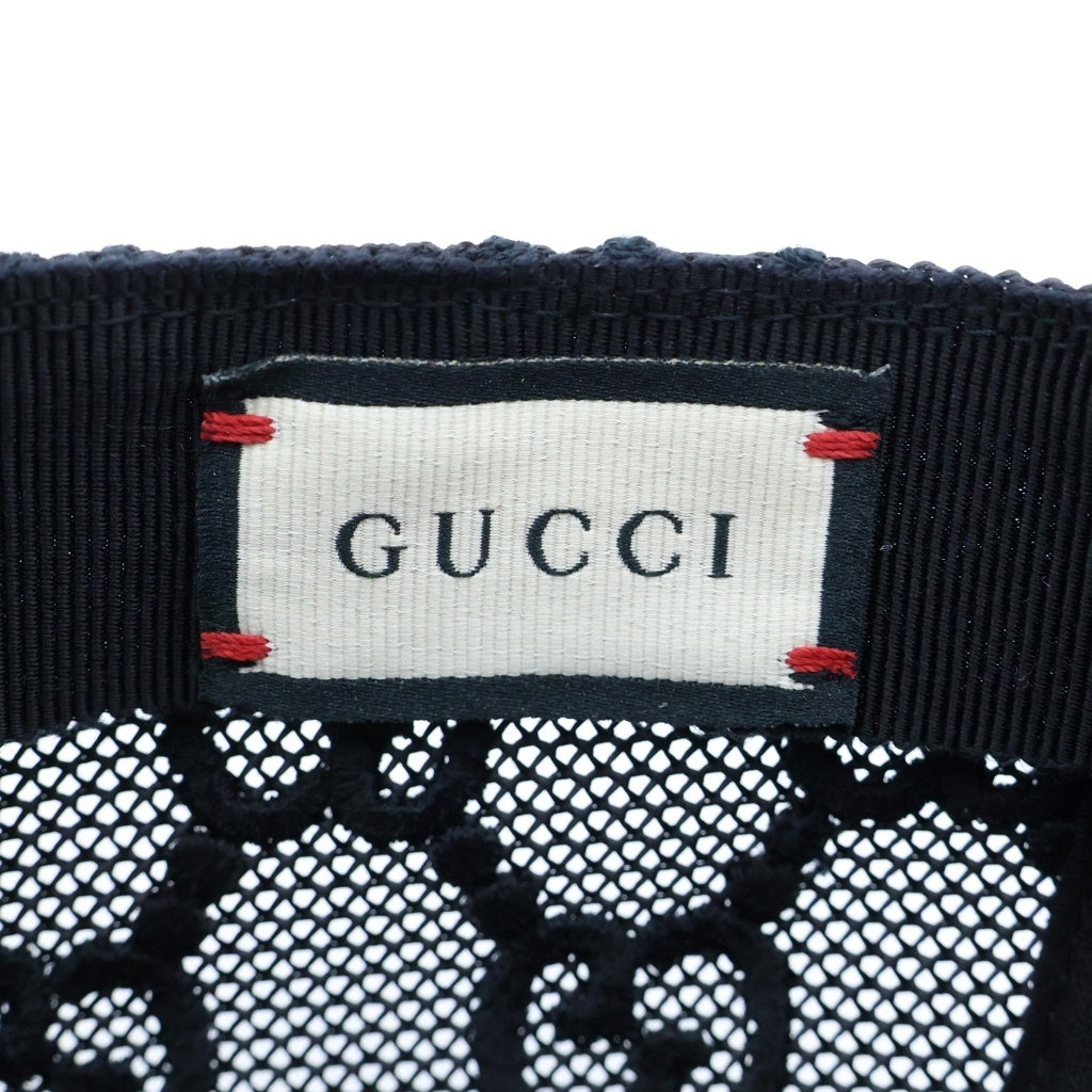 GUCCI(グッチ) グッチ GGエンブロイダリー メッシュキャップ ネイビー