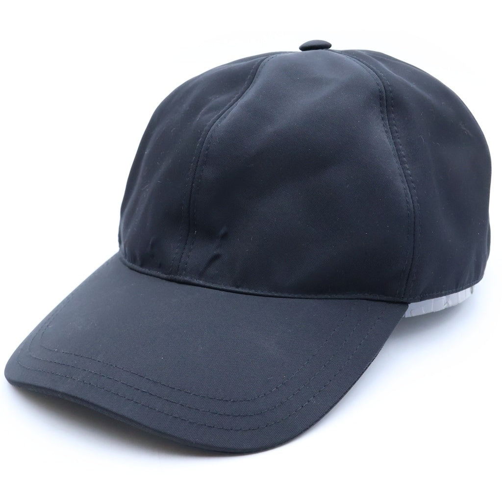 PRADA(プラダ) トライアングルロゴキャップ ブラック ナイロン 1HC274 レディース