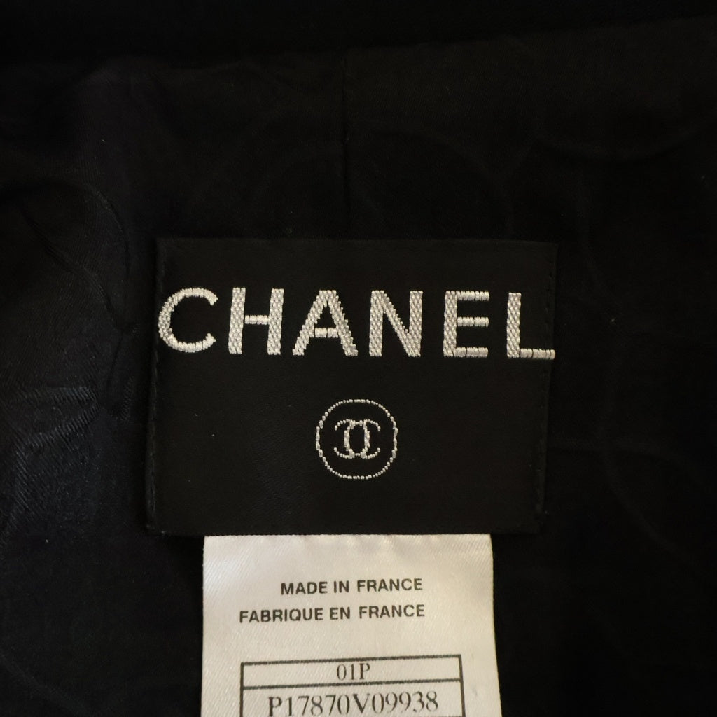 CHANEL(シャネル) 01SS VINTAGE Pant Suit ダブルブレスト変形袖テーラードジャケット スカート セットアップ ブラック P17870V09938 レディース