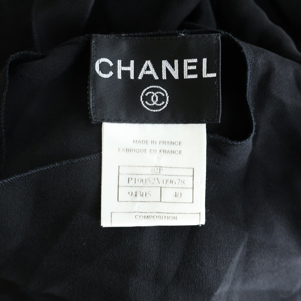 CHANEL(シャネル) ケープ風シルクトップス ブラック #40 P19052V09678 レディース