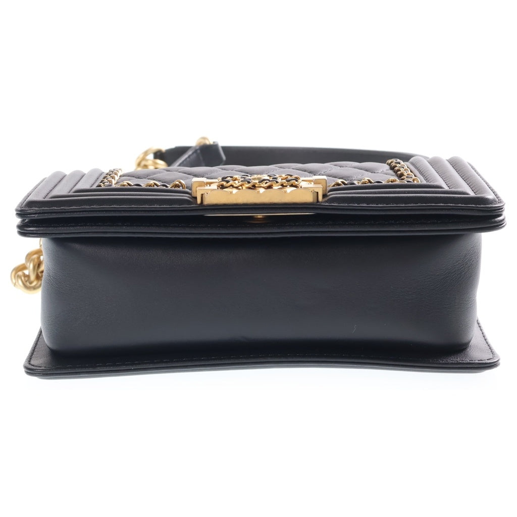 CHANEL(シャネル) ボーイシャネル20 チェーンショルダーバッグ ブラック ラムスキン 29番台 ゴールド金具 レディース