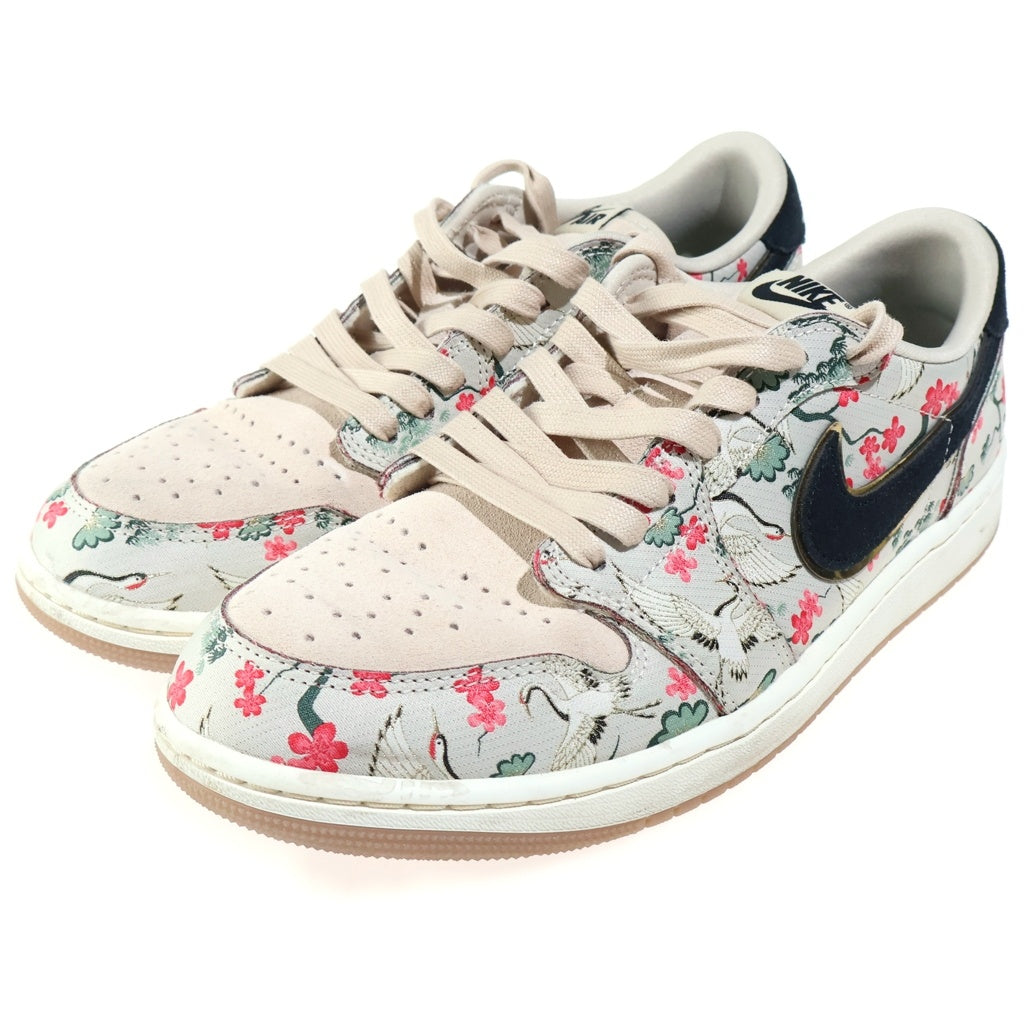 NIKE(ナイキ) ×Rui Hachimura AIR JORDAN1 RETRO LOW OG SP CRANES 八村塁 エアジョーダン1 レトロ クレインズ ローカットスニーカー ホワイト US9.5/27.5cm HV8293-100