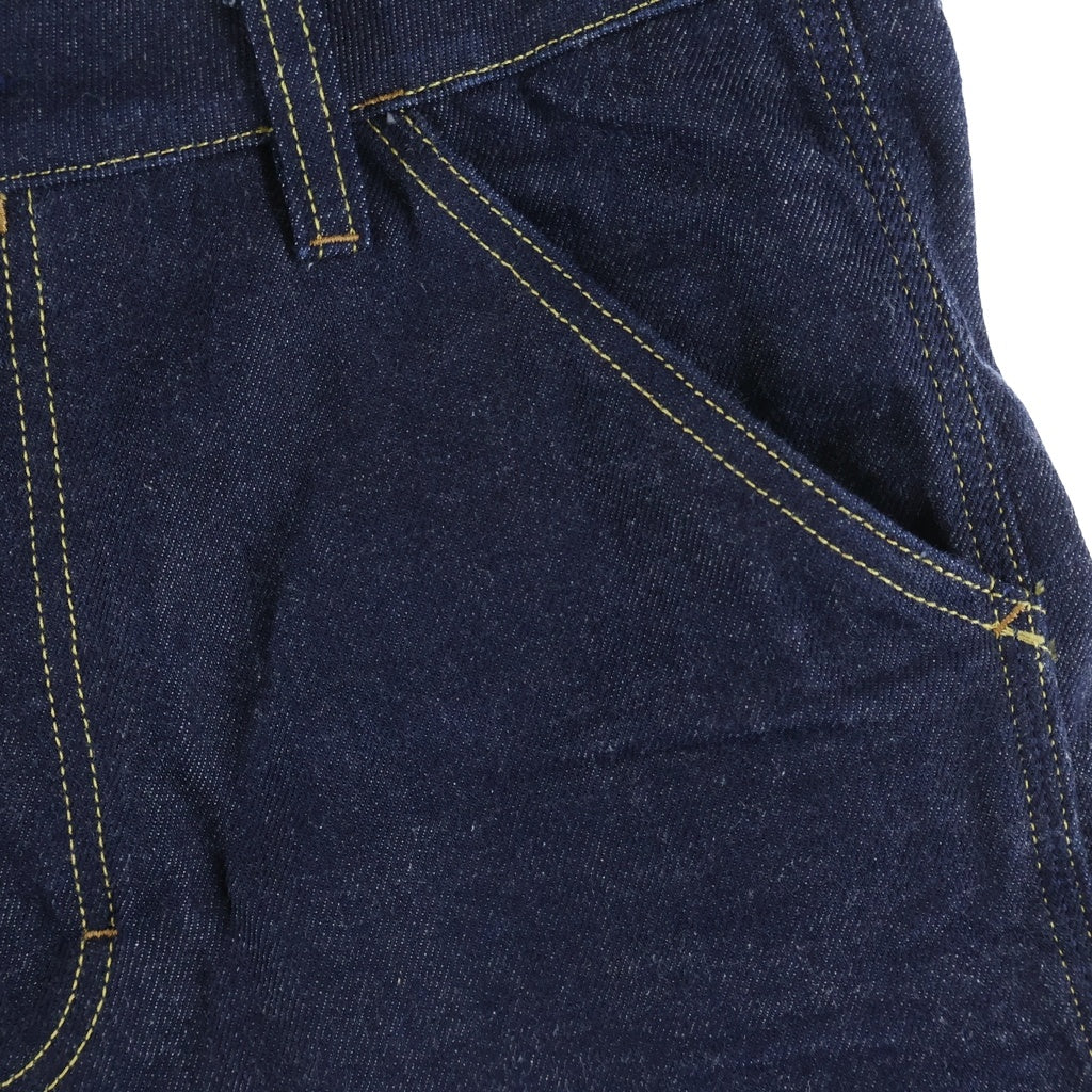 DIESEL(ディーゼル) D-LIVERY-SHORT ウォッシュ加工 フロントボタン ワイドデニム ハーフパンツ インディゴ A14072