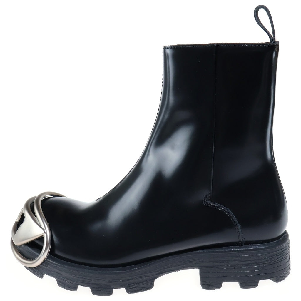 DIESEL(ディーゼル) 24SS D-HAMMER BT ZIP D ジッパー レザー アンクルブーツ ブラック Y03254 P5268 T8013