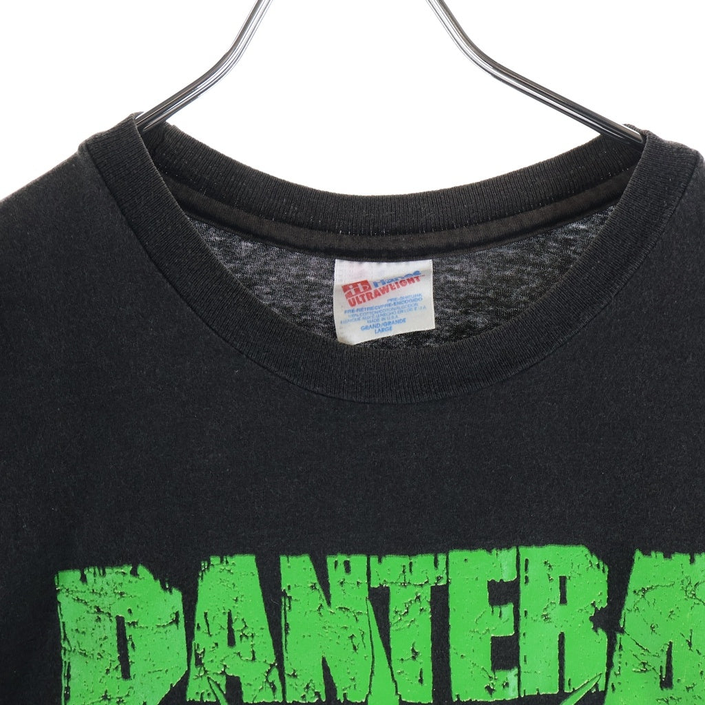 VINTAGE(ヴィンテージ) 90S VINTAGE PANTERA WEED ヴィンテージ パンテラ ウィード 両面プリントデザイン クルーネック 半袖Tシャツ カットソー ブラック